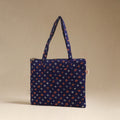 Blue - Quilted Fabric Handcrafted Handbag 11