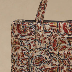 Beige - Quilted Fabric Handcrafted Handbag 12