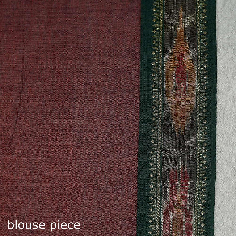 Mercerised Cotton Ikat Zari Border Dharwad Saree 32