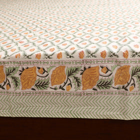 Sanganeri Hand Block Print Cotton Double Bedsheet Set (108 x 90 in) 39