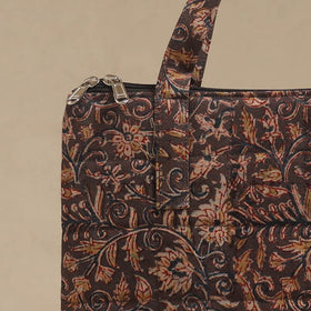 Brown - Quilted Fabric Handcrafted Handbag 13