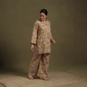 Green Cotton Sanganeri Block Print Co-Ord Set