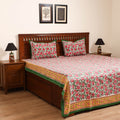 Sanganeri Hand Block Print Cotton Double Bedsheet Set (108 x 90 in) 40