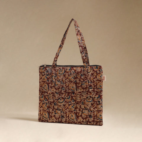 Maroon - Quilted Fabric Handcrafted Handbag 14