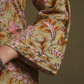 Green Cotton Sanganeri Block Print Co-Ord Set