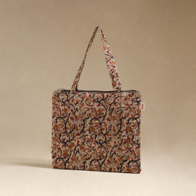 Beige - Quilted Fabric Handcrafted Handbag 15