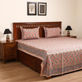 Sanganeri Hand Block Print Cotton Double Bedsheet Set (108 x 90 in) 41