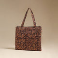 Brown - Quilted Fabric Handcrafted Handbag 16