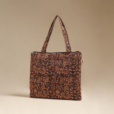 Brown - Quilted Fabric Handcrafted Handbag 16