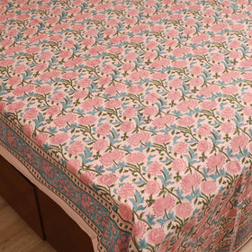 Sanganeri Hand Block Print Cotton Double Bedsheet Set (108 x 90 in) 41