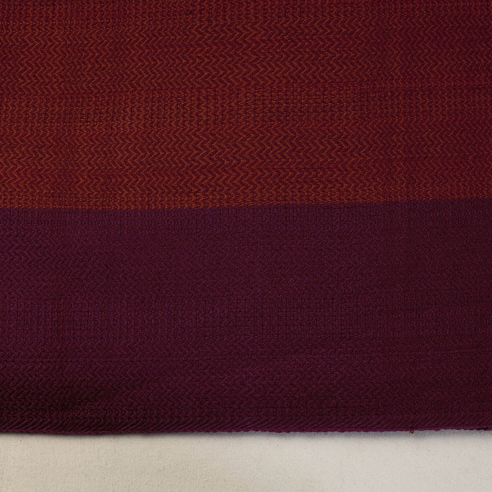 Maroon - Kumaun Handwoven Pure Merino Woolen Fabric