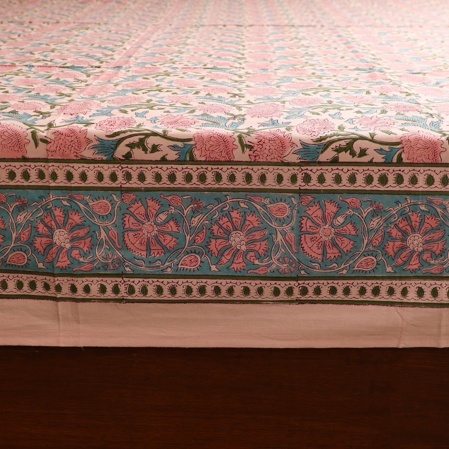 Sanganeri Hand Block Print Cotton Double Bedsheet Set (108 x 90 in) 41