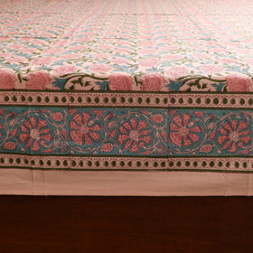 Sanganeri Hand Block Print Cotton Double Bedsheet Set (108 x 90 in) 41