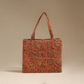 Orange - Quilted Fabric Handcrafted Handbag 18
