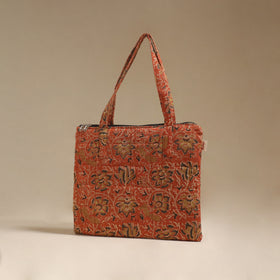Orange - Quilted Fabric Handcrafted Handbag 18