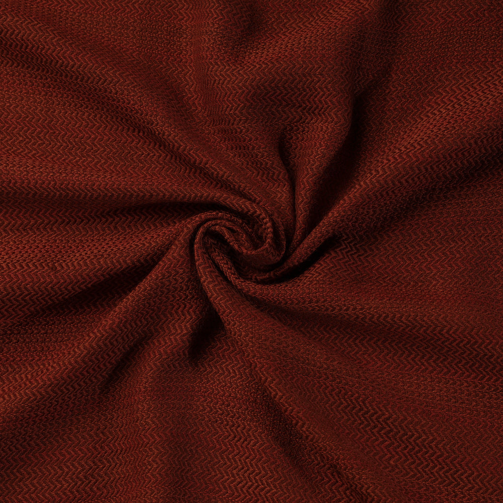 Maroon - Kumaun Handwoven Pure Merino Woolen Fabric