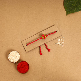 Handmade Beadwork Tutti Frutti Rakhi & Lumba Set