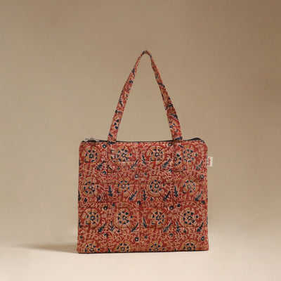Orange - Quilted Fabric Handcrafted Handbag 21
