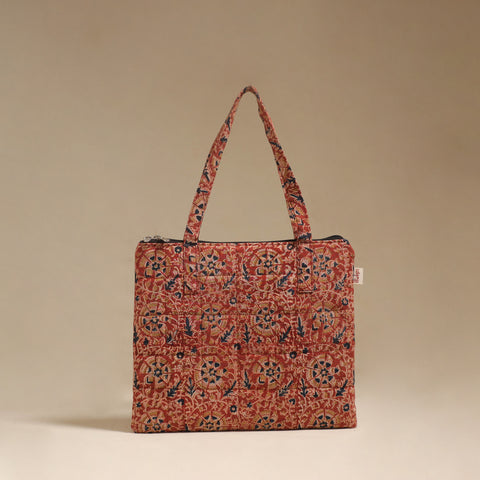 Orange - Quilted Fabric Handcrafted Handbag 21