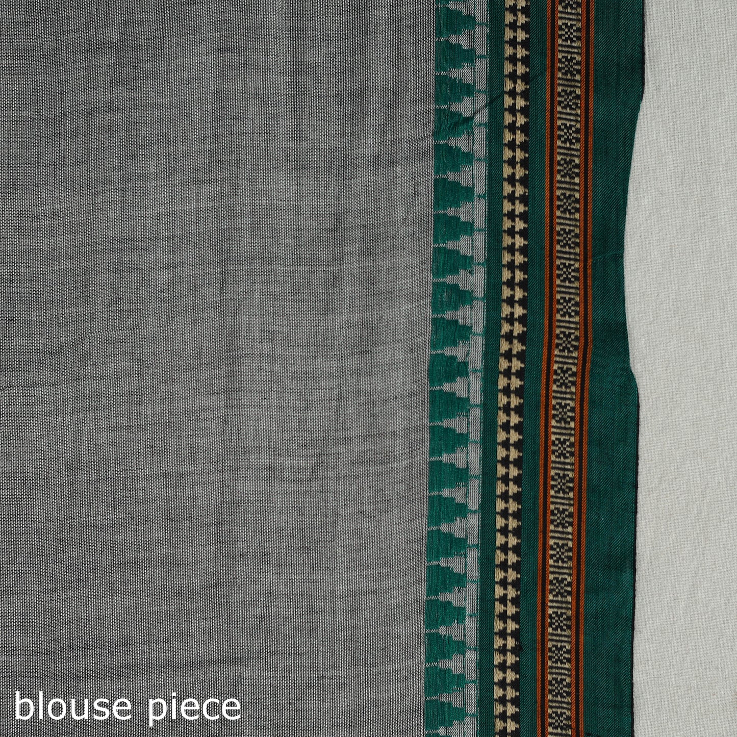 Grey - Mercerised Cotton Thread Border Dharwad Saree 35