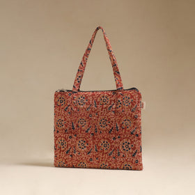 Orange - Quilted Fabric Handcrafted Handbag 21