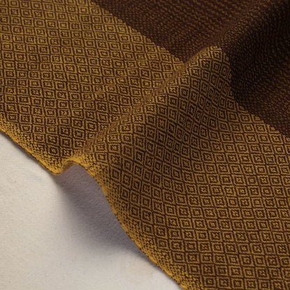 Brown - Kumaun Handwoven Pure Merino Woolen Fabric