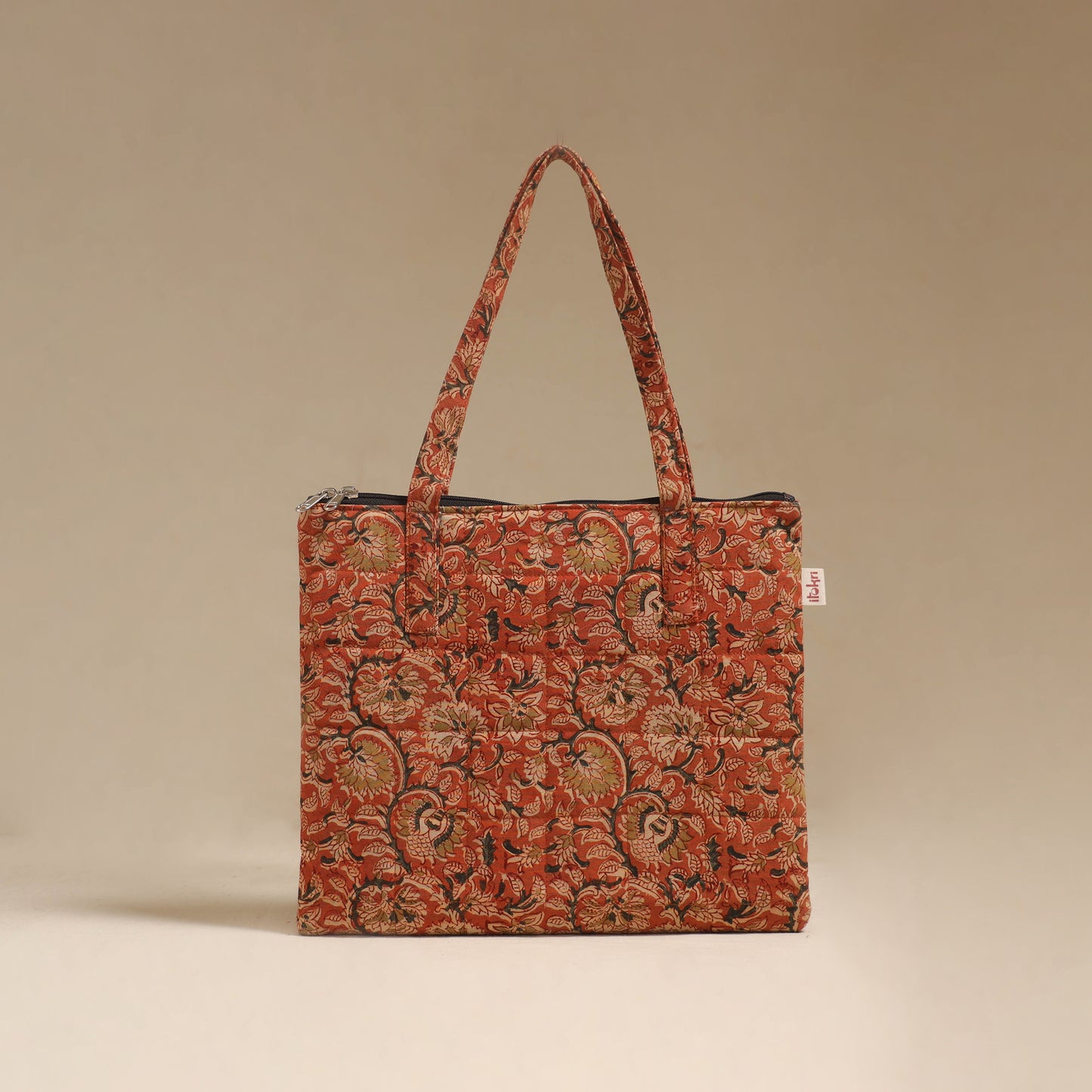 Orange - Quilted Fabric Handcrafted Handbag 22