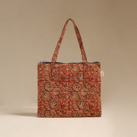 Orange - Quilted Fabric Handcrafted Handbag 22