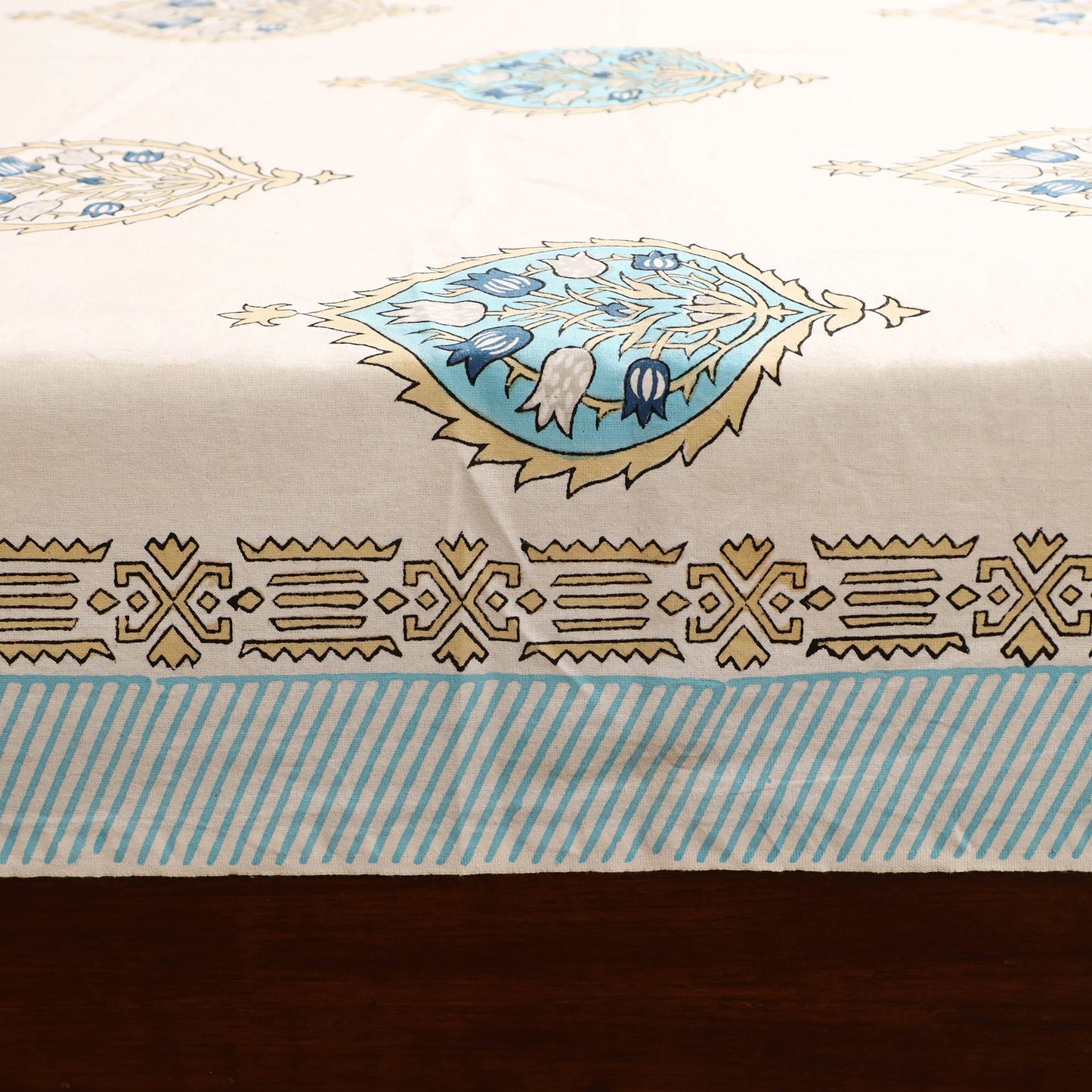 Sanganeri Hand Block Print Cotton Double Bedsheet Set (108 x 90 in) 43