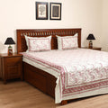 Sanganeri Hand Block Print Cotton Double Bedsheet Set (108 x 90 in) 44