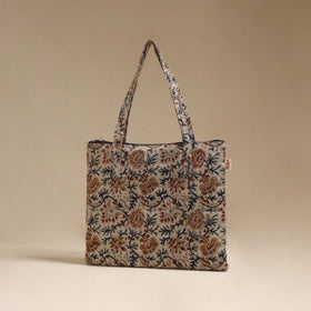 Beige - Quilted Fabric Handcrafted Handbag 23