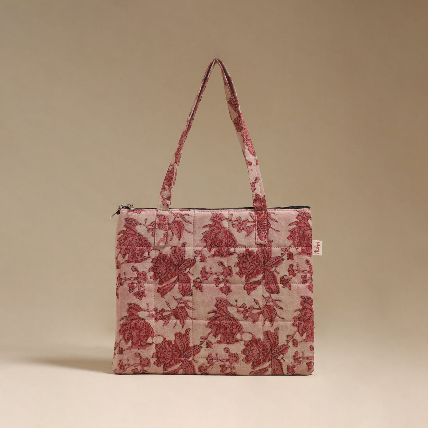 Pink - Quilted Fabric Handcrafted Handbag 24