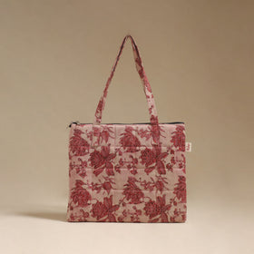 Pink - Quilted Fabric Handcrafted Handbag 24