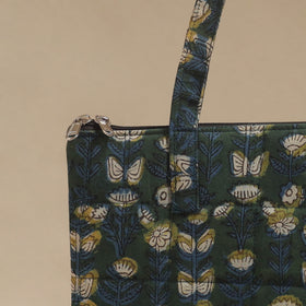 Blue - Quilted Fabric Handcrafted Handbag 25