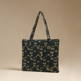 Blue - Quilted Fabric Handcrafted Handbag 25