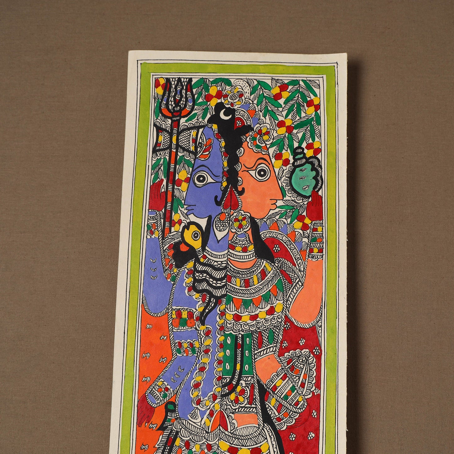 Handpainted Madhubani Painting by Santosh Paswan (22 x 7 in) 14