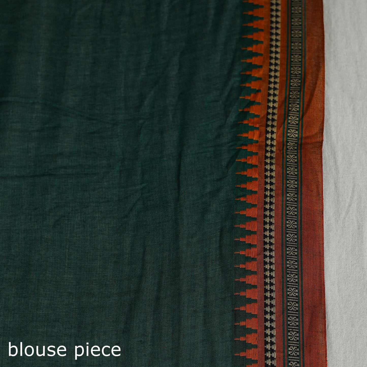 Green - Mercerised Cotton Thread Border Dharwad Saree 37