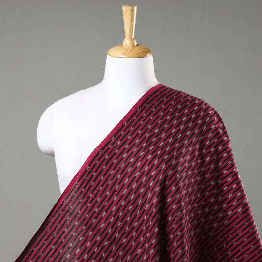 Pink - Pochampally Ikat Weave Cotton Fabric 01