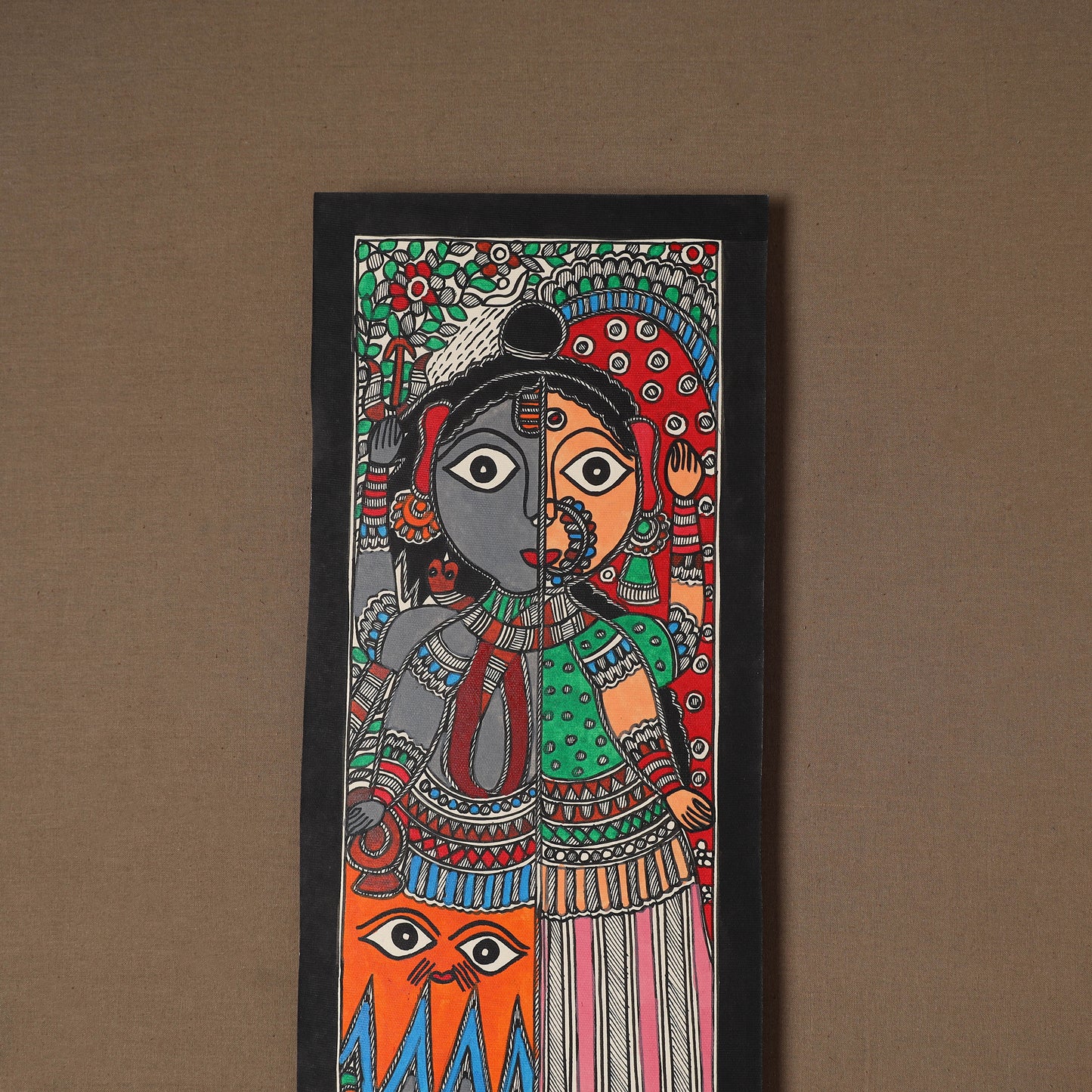 Handpainted Madhubani Painting by Santosh Paswan (22 x 7 in) 19