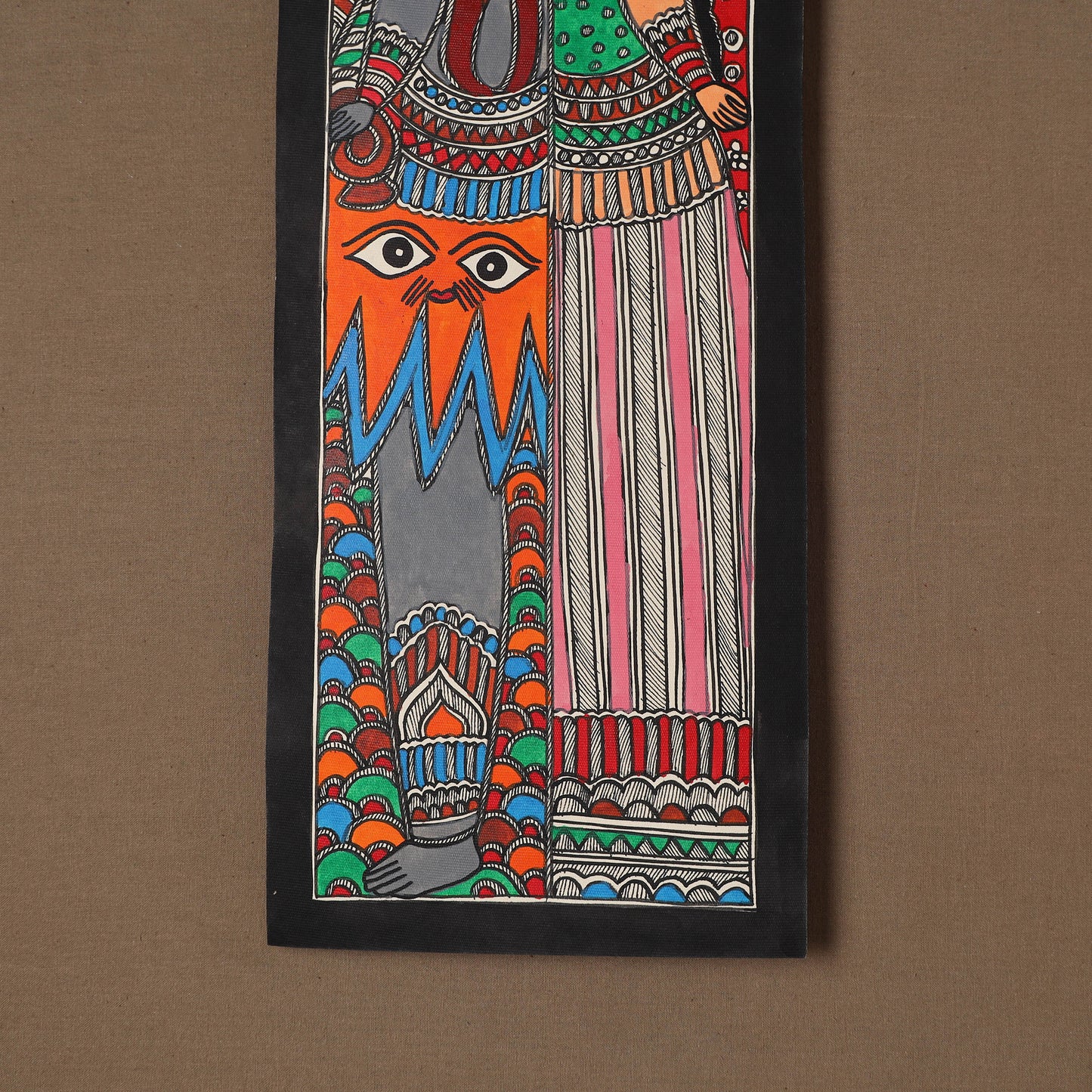 Handpainted Madhubani Painting by Santosh Paswan (22 x 7 in) 19