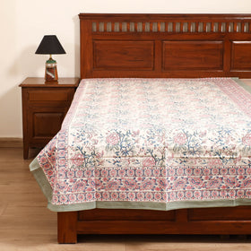Sanganeri Hand Block Print Cotton Single Bedsheet (90 x 60 in) 47