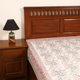 Sanganeri Hand Block Print Cotton Single Bedsheet (90 x 60 in) 47