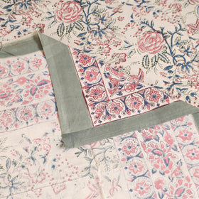 Sanganeri Hand Block Print Cotton Single Bedsheet (90 x 60 in) 47