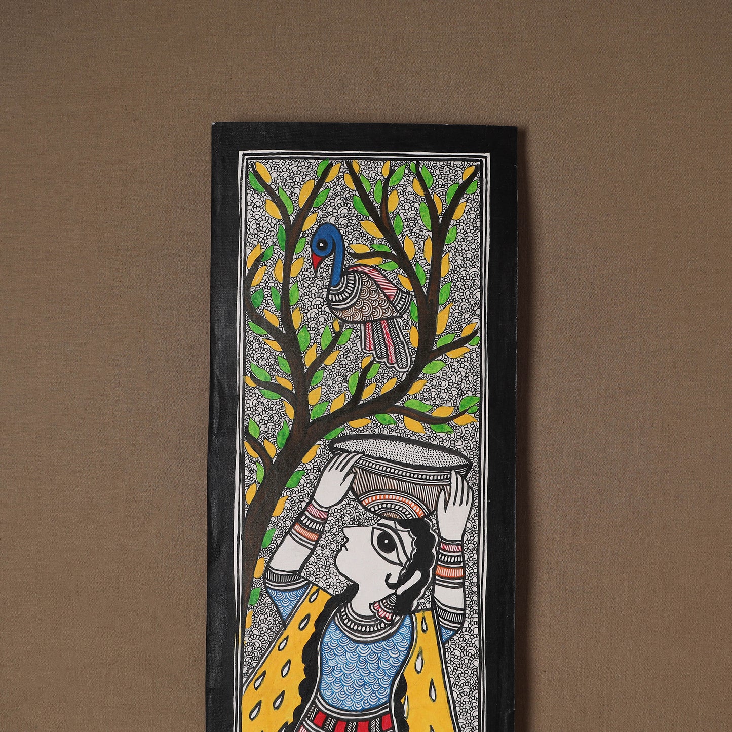 Handpainted Madhubani Painting by Santosh Paswan (22 x 7 in) 18