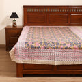 Sanganeri Hand Block Print Cotton Single Bedsheet (90 x 60 in) 48