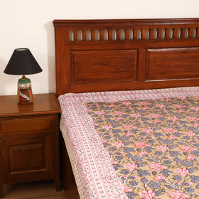 Sanganeri Hand Block Print Cotton Single Bedsheet (90 x 60 in) 48
