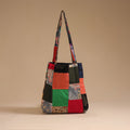 Multicolor - handcrafted patchwork cotton jhola bag 25