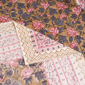 Sanganeri Hand Block Print Cotton Single Bedsheet (90 x 60 in) 48