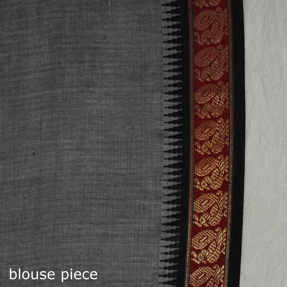 Grey - Mercerised Cotton Zari Border Dharwad Saree 40