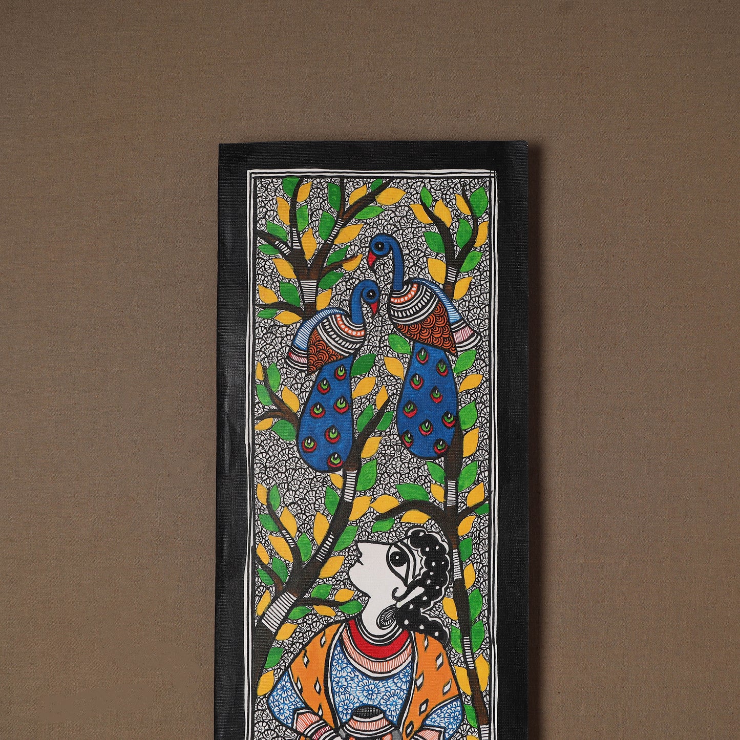 Handpainted Madhubani Painting by Santosh Paswan (22 x 7 in) 16